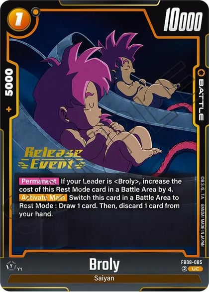 Broly - FB08-085, Saiyan's Pride Release Event Cards FB08-085
