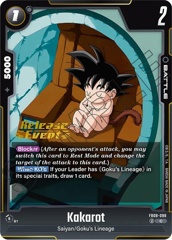 Kakarot - FB08-098, Saiyan's Pride Release Event Cards FB08-098