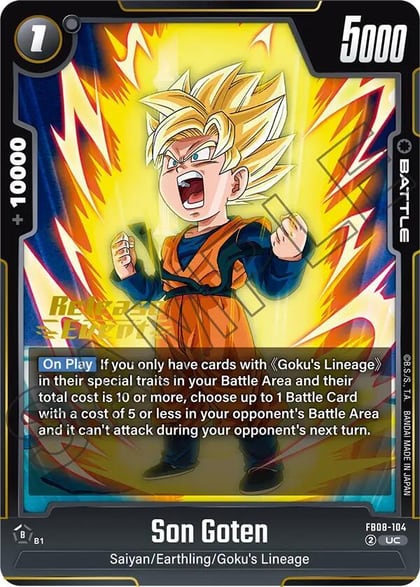 Son Goten, Saiyan's Pride Release Event Cards FB08-104