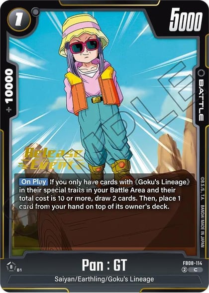 Pan : GT - FB08-114, Saiyan's Pride Release Event Cards FB08-114