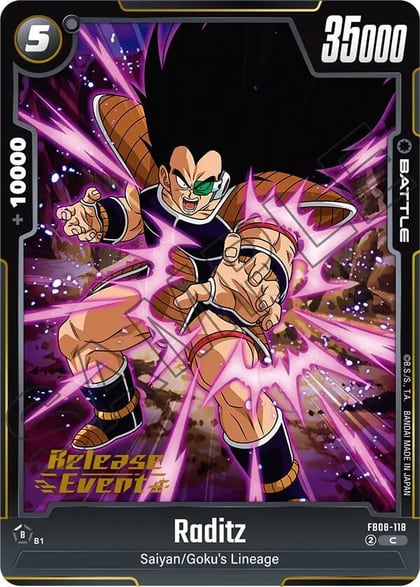 Raditz - FB08-118, Saiyan's Pride Release Event Cards FB08-118