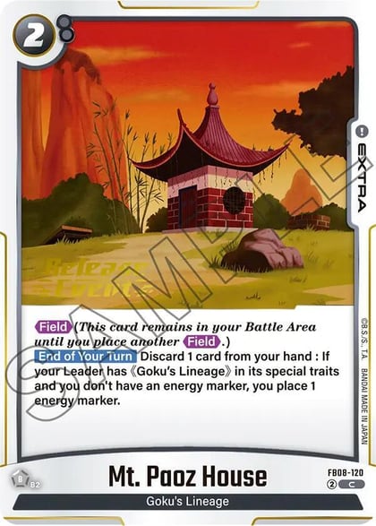 Mt. Paoz House, Saiyan's Pride Release Event Cards FB08-120
