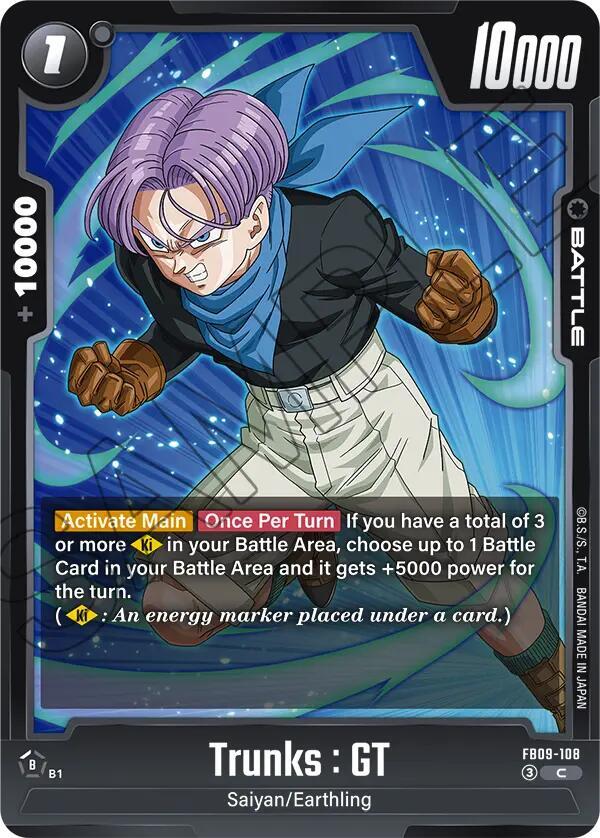 Trunks : GT - FB09-108, Dual Evolution FB09-108