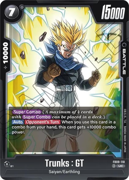 Trunks : GT - FB09-110, Dual Evolution FB09-110