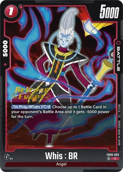 Whis : BR, Dual Evolution Release Event Cards FB09-003