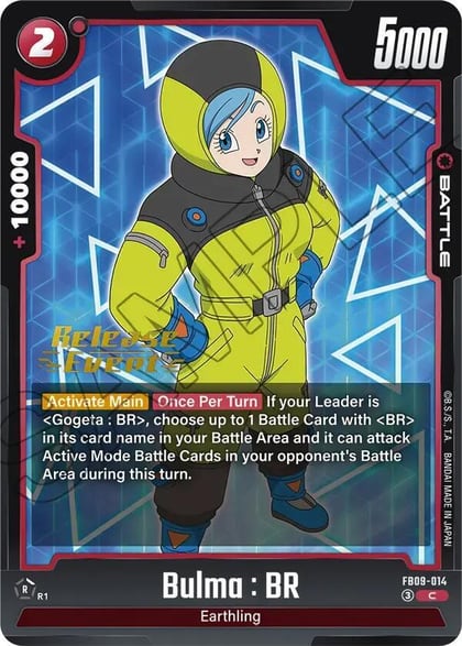 Bulma : BR, Dual Evolution Release Event Cards FB09-014