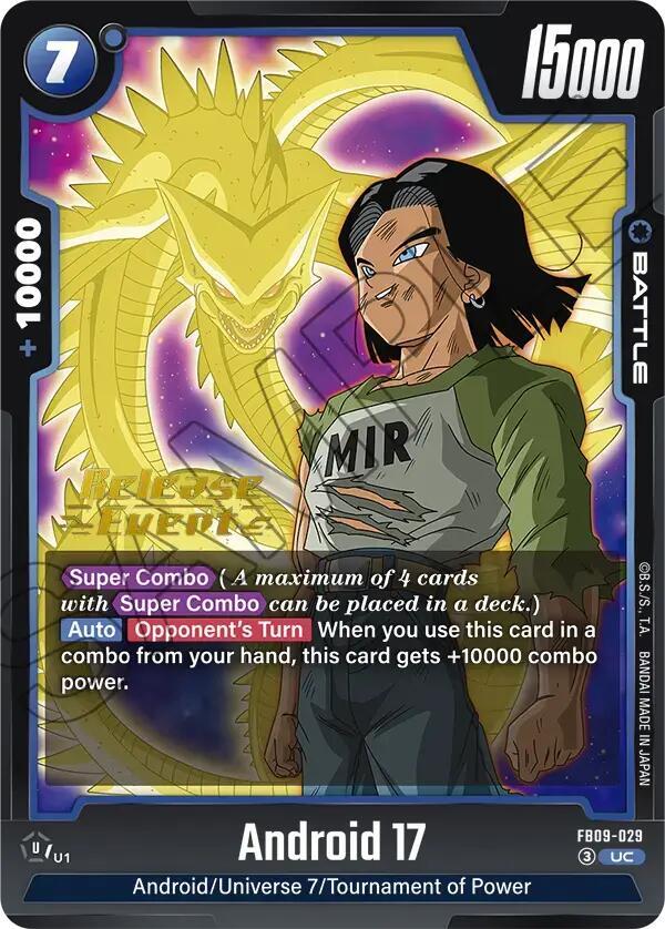 Android 17 - FB09-029, Dual Evolution Release Event Cards FB09-029