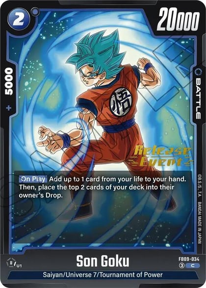 Son Goku - FB09-034, Dual Evolution Release Event Cards FB09-034