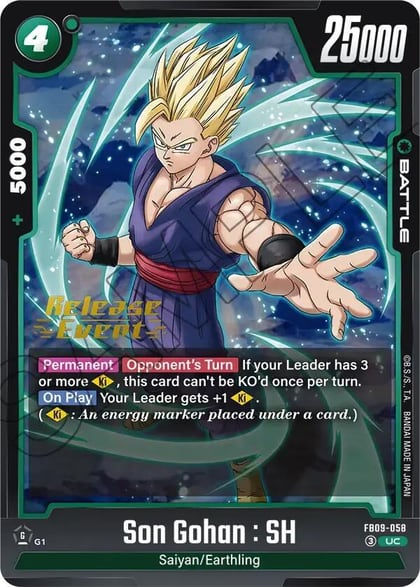 Son Gohan : SH - FB09-058, Dual Evolution Release Event Cards FB09-058