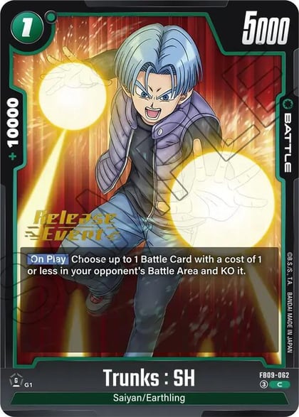 Trunks : SH, Dual Evolution Release Event Cards FB09-062