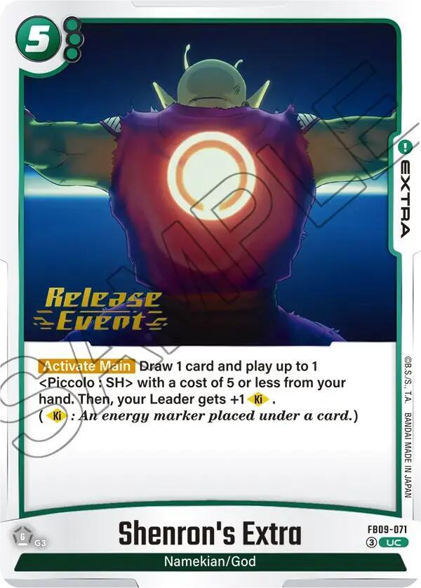 Shenron's Extra, Dual Evolution Release Event Cards FB09-071