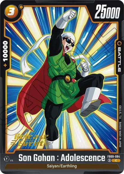 Son Gohan : Adolescence, Dual Evolution Release Event Cards FB09-084