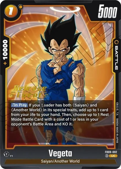 Vegeta - FB09-092, Dual Evolution Release Event Cards FB09-092