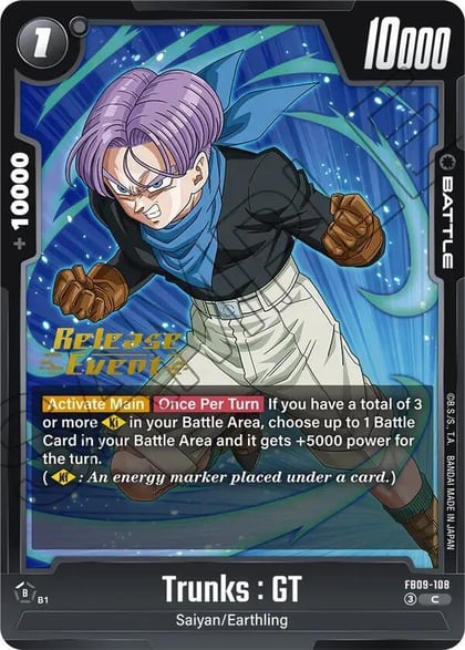 Trunks : GT - FB09-108, Dual Evolution Release Event Cards FB09-108