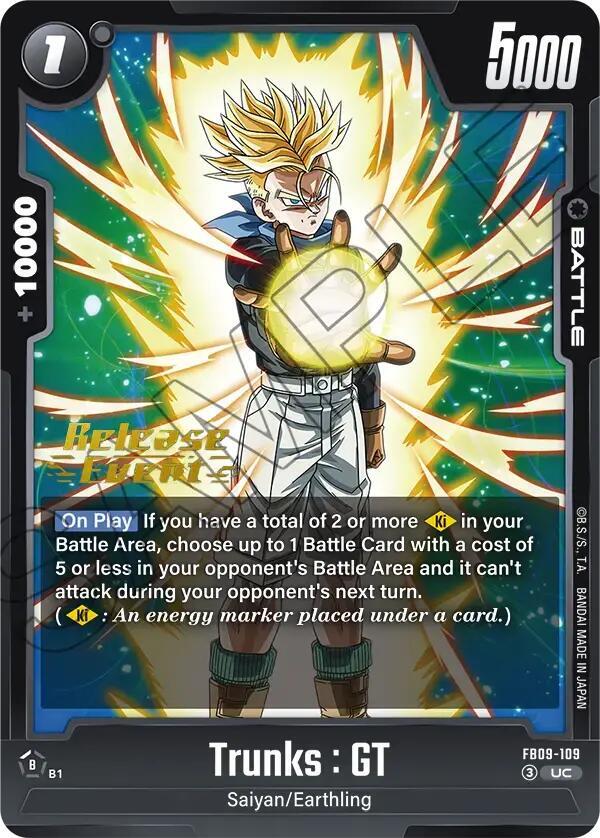 Trunks : GT - FB09-109, Dual Evolution Release Event Cards FB09-109