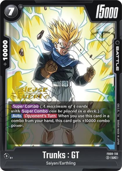 Trunks : GT - FB09-110, Dual Evolution Release Event Cards FB09-110