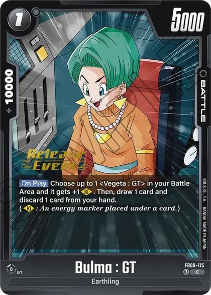 Bulma : GT, Dual Evolution Release Event Cards FB09-115