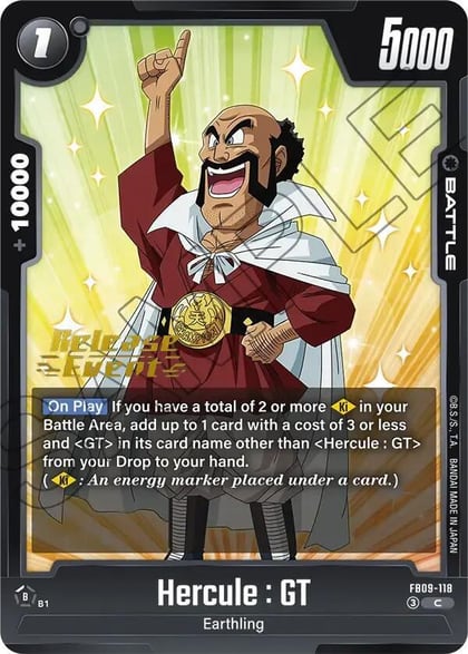 Hercule : GT, Dual Evolution Release Event Cards FB09-118