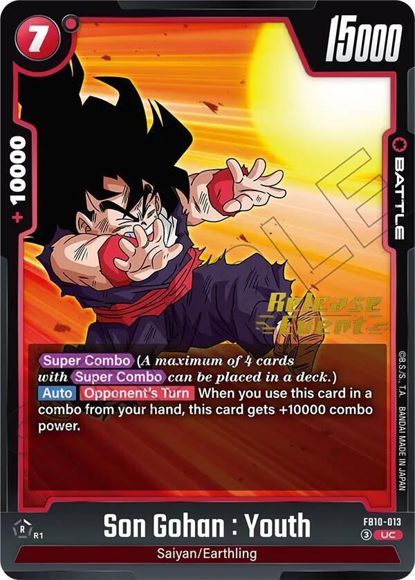 Son Gohan : Youth - FB10-013, Cross Force Release Event Cards FB10-013