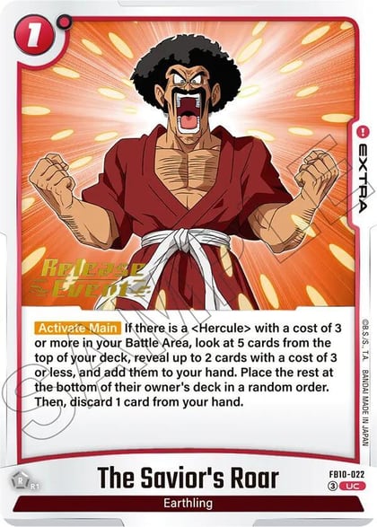 The Savior's Roar, Cross Force Release Event Cards FB10-022