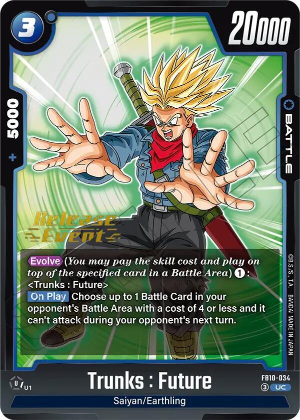 Trunks : Future - FB10-034, Cross Force Release Event Cards FB10-034