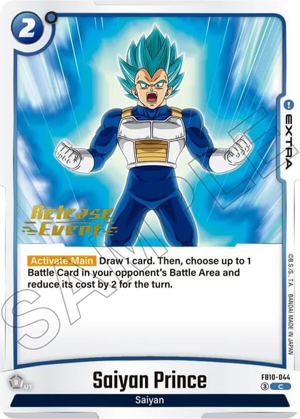 Saiyan Prince, Cross Force Release Event Cards FB10-044