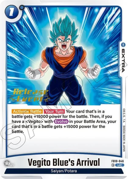 Vegito Blue's Arrival, Cross Force Release Event Cards FB10-046
