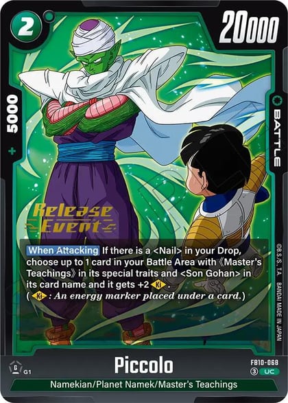 Piccolo - FB10-068, Cross Force Release Event Cards FB10-068