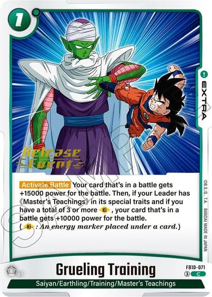 Grueling Training, Cross Force Release Event Cards FB10-071