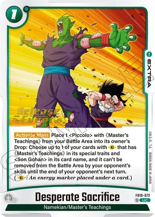 Desperate Sacrifice, Cross Force Release Event Cards FB10-072