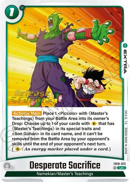 Desperate Sacrifice, Cross Force Release Event Cards FB10-072