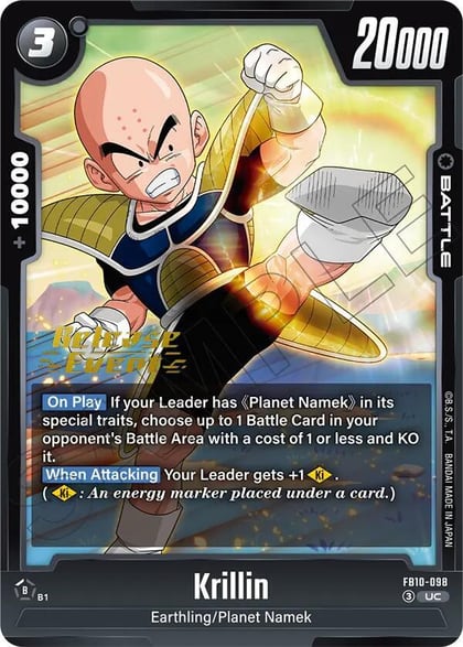 Krillin - FB10-098, Cross Force Release Event Cards FB10-098