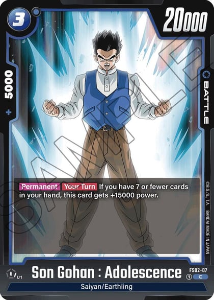 Son Gohan : Adolescence, Starter Deck 2: Vegeta FS02-07