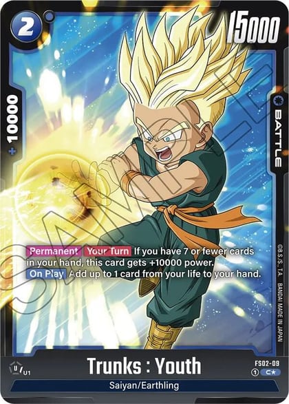 Trunks : Youth - FS02-09 (Bonus Pack Alternate Art), Starter Deck 2: Vegeta FS02-09