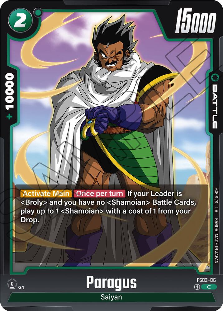 Paragus - FS03-06, Starter Deck 3: Broly FS03-06