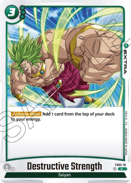 Destructive Strength, Starter Deck 3: Broly FS03-16