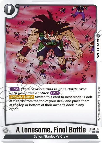A Lonesome, Final Battle, Starter Deck 5: Bardock FS05-16