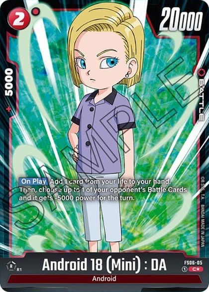 Android 18 (Mini) : DA (Bonus Pack Alternate Art), Starter Deck 6: Son Goku (Mini) FS06-05