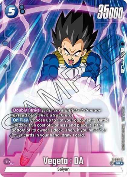 Vegeta : DA (Bonus Pack Alternate Art), Starter Deck 7: Vegeta (Mini) FS07-07