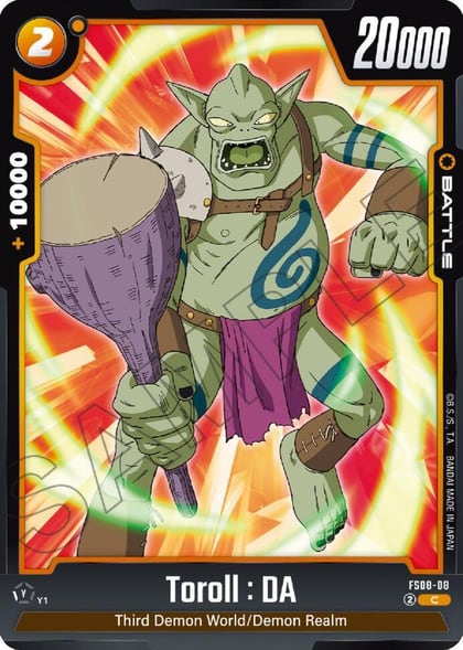 Toroll : DA, Starter Deck 8: Vegeta (Mini) Super Saiyan 3 FS08-08