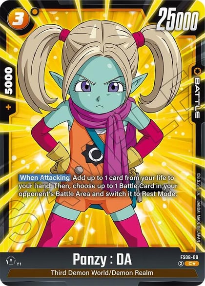 Panzy : DA (Bonus Pack Alternate Art), Starter Deck 8: Vegeta (Mini) Super Saiyan 3 FS08-09