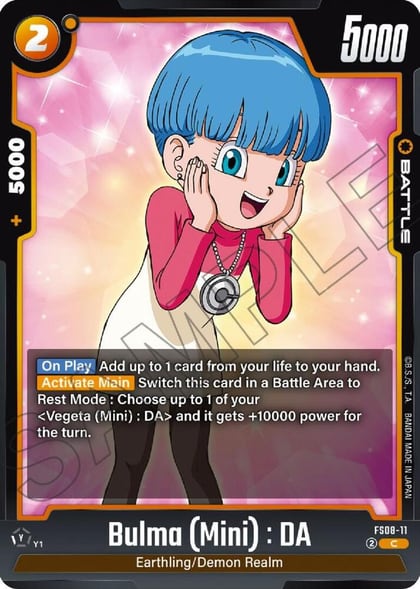 Bulma (Mini) : DA, Starter Deck 8: Vegeta (Mini) Super Saiyan 3 FS08-11