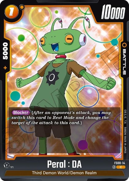 Peral : DA, Starter Deck 8: Vegeta (Mini) Super Saiyan 3 FS08-14