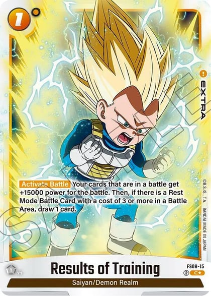 Results of Training (Bonus Pack Alternate Art), Starter Deck 8: Vegeta (Mini) Super Saiyan 3 FS08-15