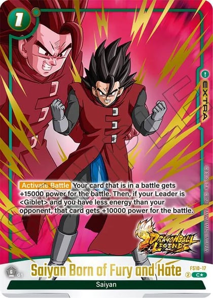 Saiyan Born of Fury and Hate (Bonus Pack Alternate Art), Starter Deck 10: Giblet FS10-17
