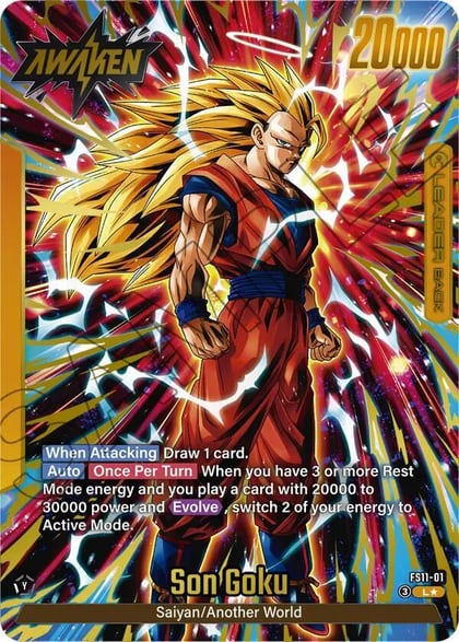 Son Goku - FS11-01 (Gold), Starter Deck EX: The Phase of Evolution FS11-01
