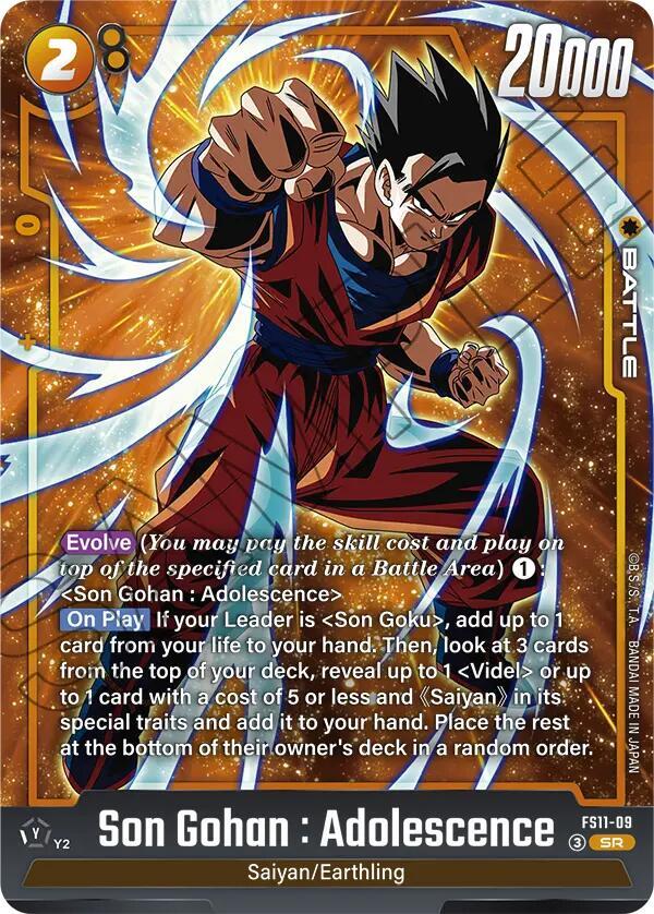 Son Gohan : Adolescence - FS11-09, Starter Deck EX: The Phase of Evolution FS11-09