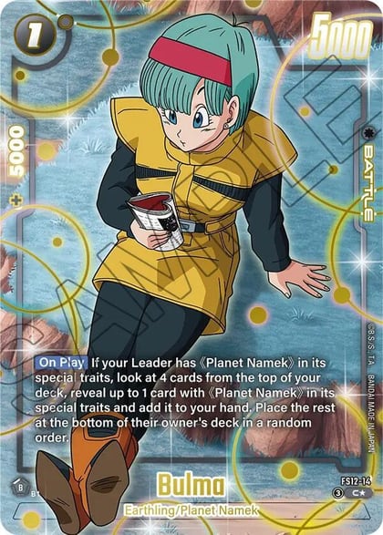 Bulma - FS12-14 (Gold), Starter Deck EX: The Beat of Ki FS12-14