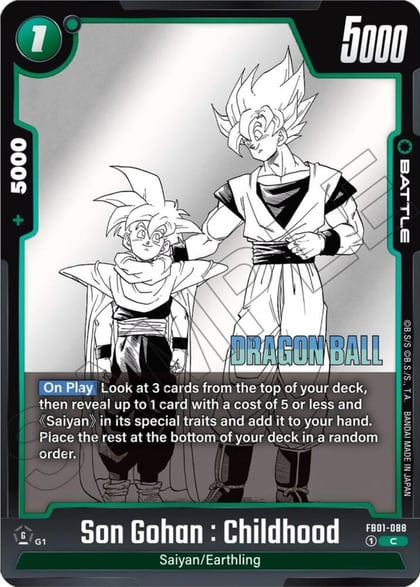 Son Gohan : Childhood, Manga Booster 01 FB01-088