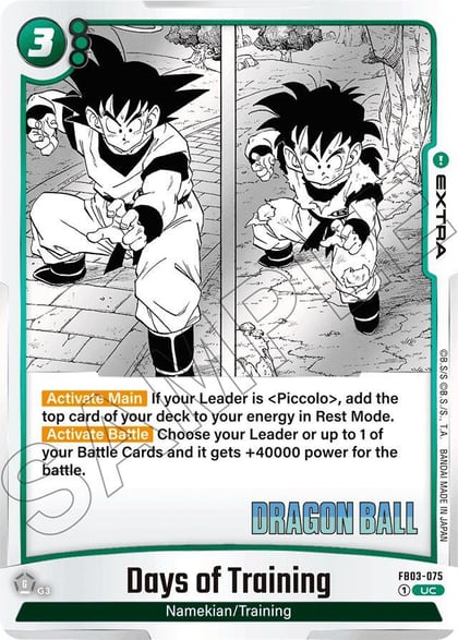 Days of Training, Manga Booster 01 FB03-075
